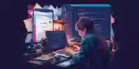 Programador escribiendo código PHP